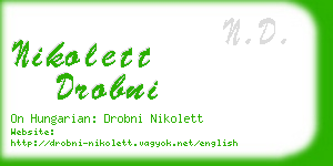 nikolett drobni business card